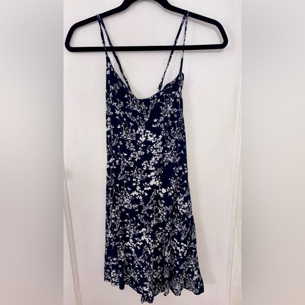 Garage Navy and White Floral Mini Dress
